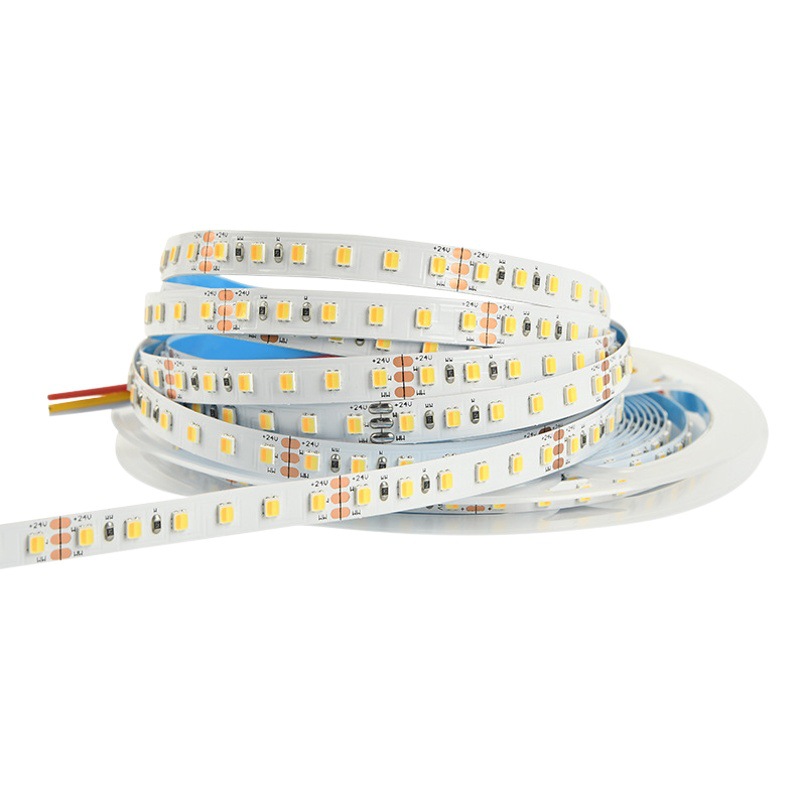 Wholesale 12V Low Voltage 2835 Two-In-One 120 Lights Two-Color Lights 24V Linear Cabinet Smart Led Light Strip Dimmable