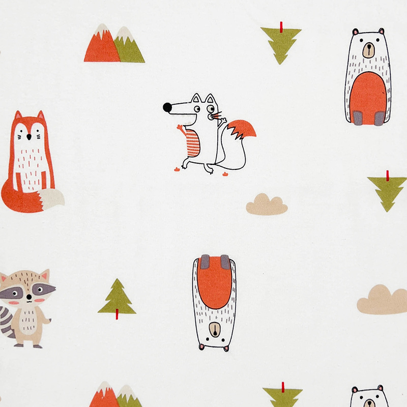 Picture of Baby Fabric 40S Cotton Printed Cotton Wool Knitted Double-sided Fabric Fabric Home Clothes Baby Clothes Fabric
