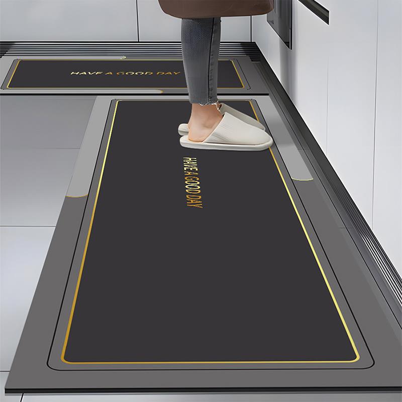 Picture of Absorbent Carpet Non-Slip Foot Mat Wash-Free Dirty-Resistant Household Erasable Absorbent Mat Kitchen Floor Mat Oil-proof Door Diatom Mud