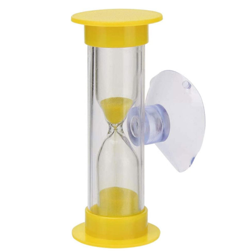 Picture of European-style suction cup hourglass rotatable 2+3 minutes timer children's brushing time reminder funnel plastic drop-resistant