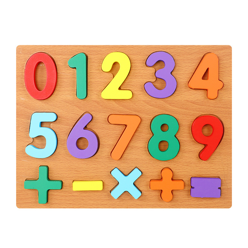 Picture of Macaron Building Blocks Number Alphabet Board Enlightenment Shape Cognitive Matching Board Baby Puzzle Puzzle Board Early Education Toys