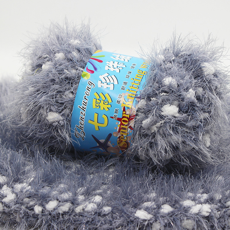 Colorful Pearl Fleece Coral Fleece Color Dot Line Phoenix Down Long Hair Imitation Fur Mink Fleece Hand Woven Baby Coarse Wool Line