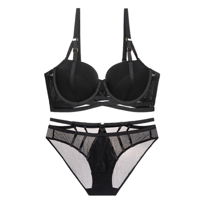 Picture of Push up bra suit thin side-closed women's Big Sexy pure want to strap small chest special bra underwear suit