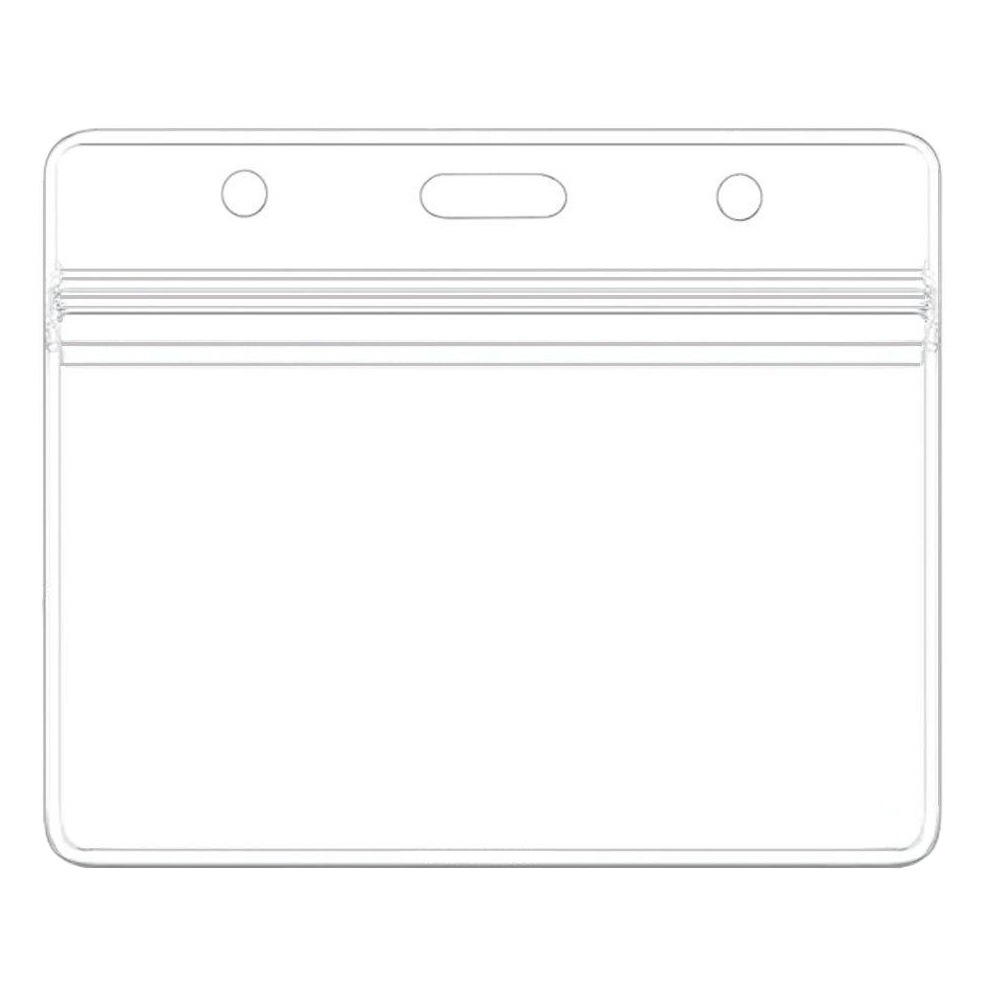 AMAZON Hot-selling Horizontal Transparent Sealed Waterproof Certificate Card Set Breast Card Work Card PVC Card Set Certificate Protection