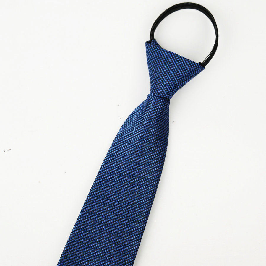Picture of Men's business formal wear stripe free zipper wholesale lazy tie 8CM logo LOGO factory wholesale