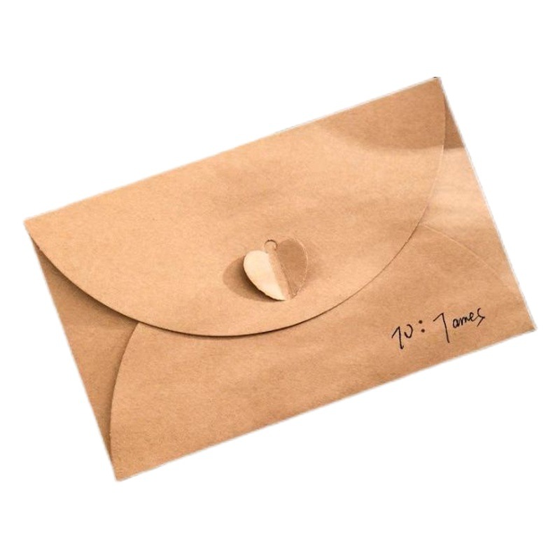 Japanese-style Kraft Paper Love Envelope Couple Love Letter Artistic Romantic Ins High-end Retro European-style Creative Envelope Bag