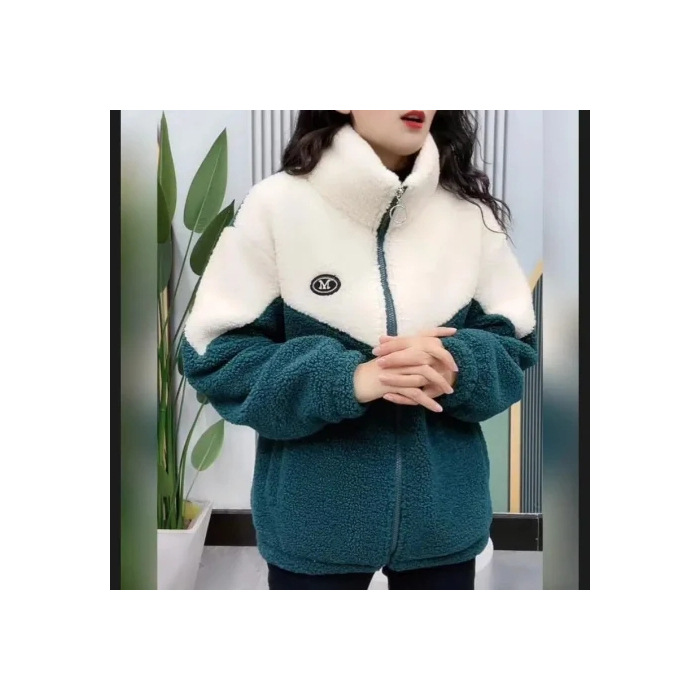 Picture of Winter warm women's coat casual cotton-padded fleece-lined thickened stand collar zipper autumn and winter high-grade women's coat wear
