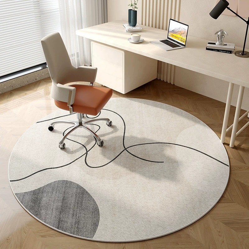 Round Carpet Bedroom Computer Chair Floor Mat Living Room Sofa Swivel Chair Floor Mat Home Study Rocking Chair Foot Mat