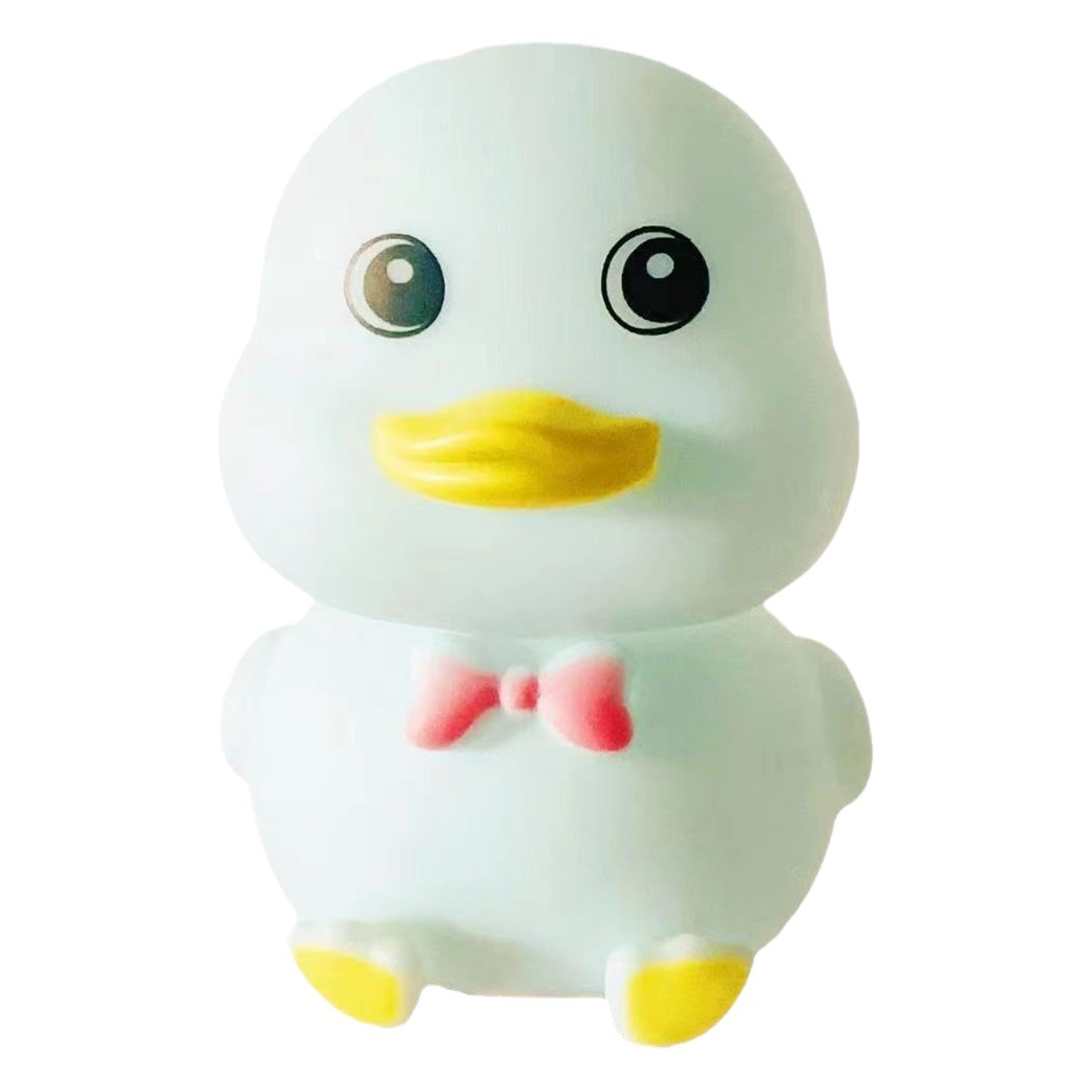 Cute Bow Tie Duck Kidsren's Night Light Gift Night Market Stall Creative Toy Cartoon Doll Atmosphere Light Glowing