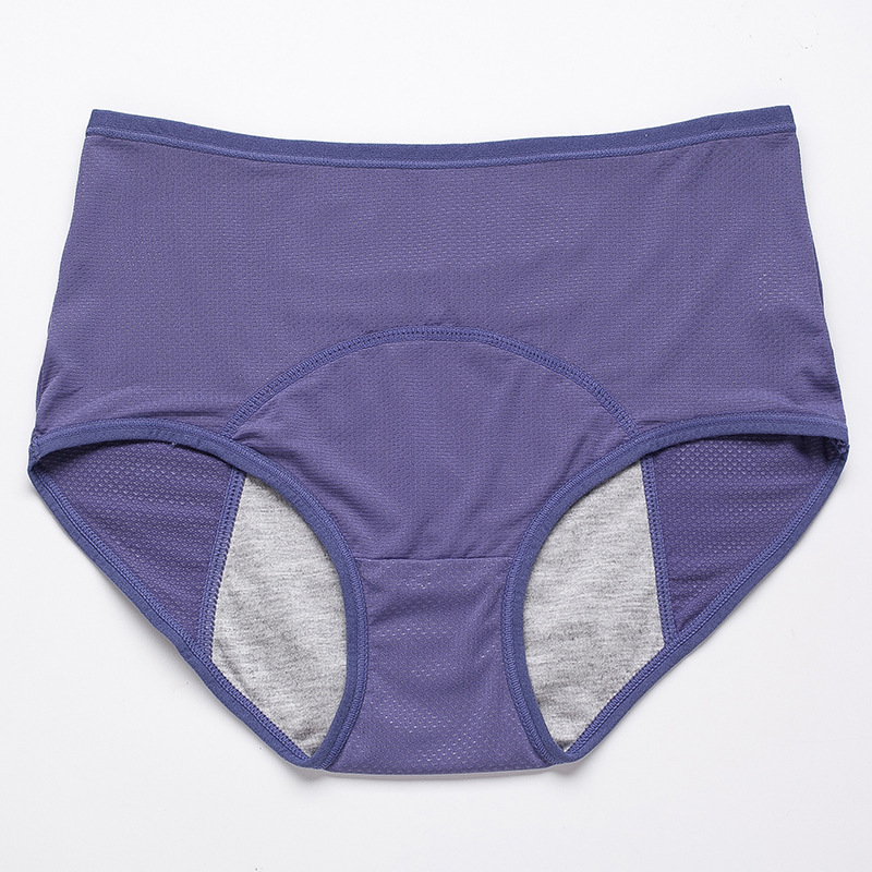 Picture of Foreign Trade Girls Menstrual Period Menstrual Period Leak-Proof Mid-High Waist Hole Aunt Sanitary Pants Large Size 100-150kg