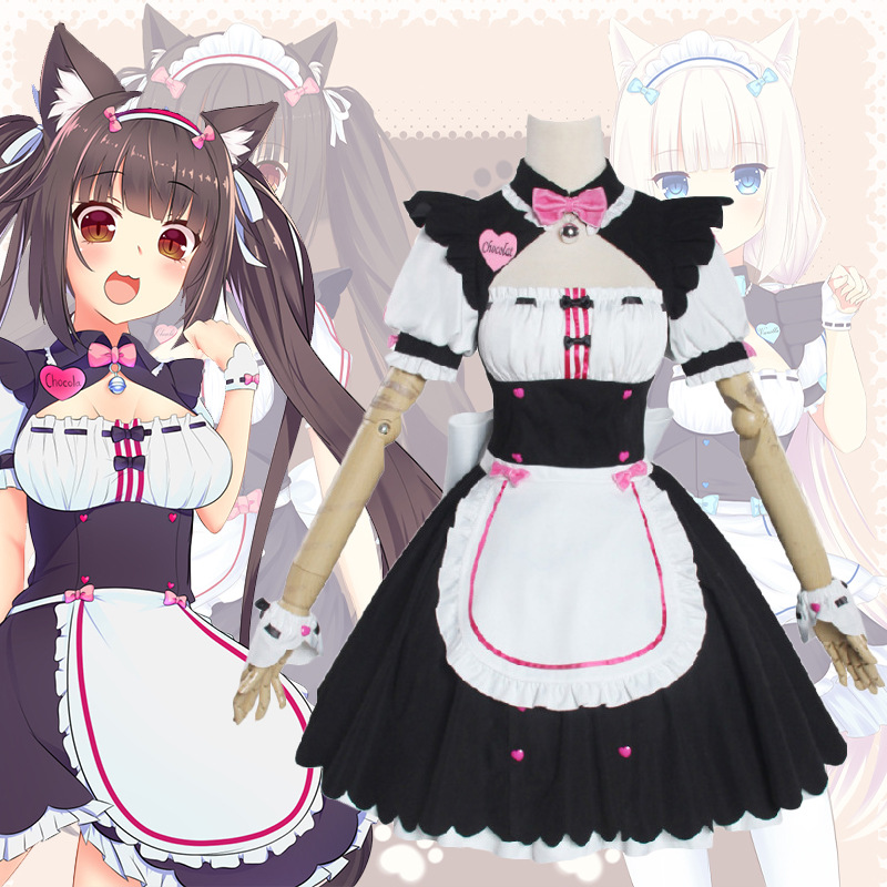 Picture of Cat Girl Paradise Cos Suit Lolita Chocolate Fragrance Cosplay Lolita Skirt Maid Costume Anime Uniform