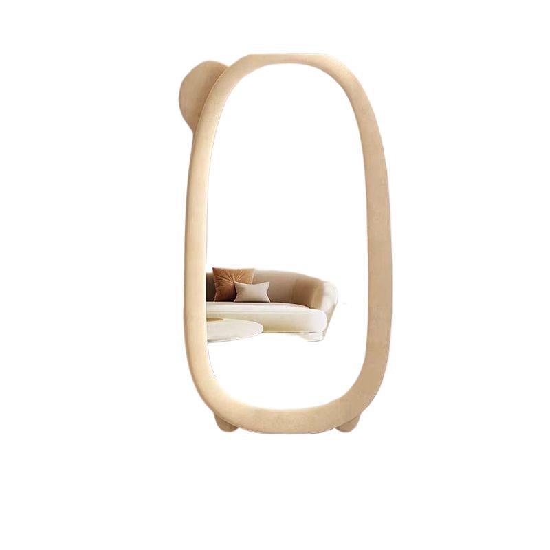 Picture of Golden bear high-value wavy full body mirror ins bedroom photo Douyin princess dressing mirror soft bag fitting mirror