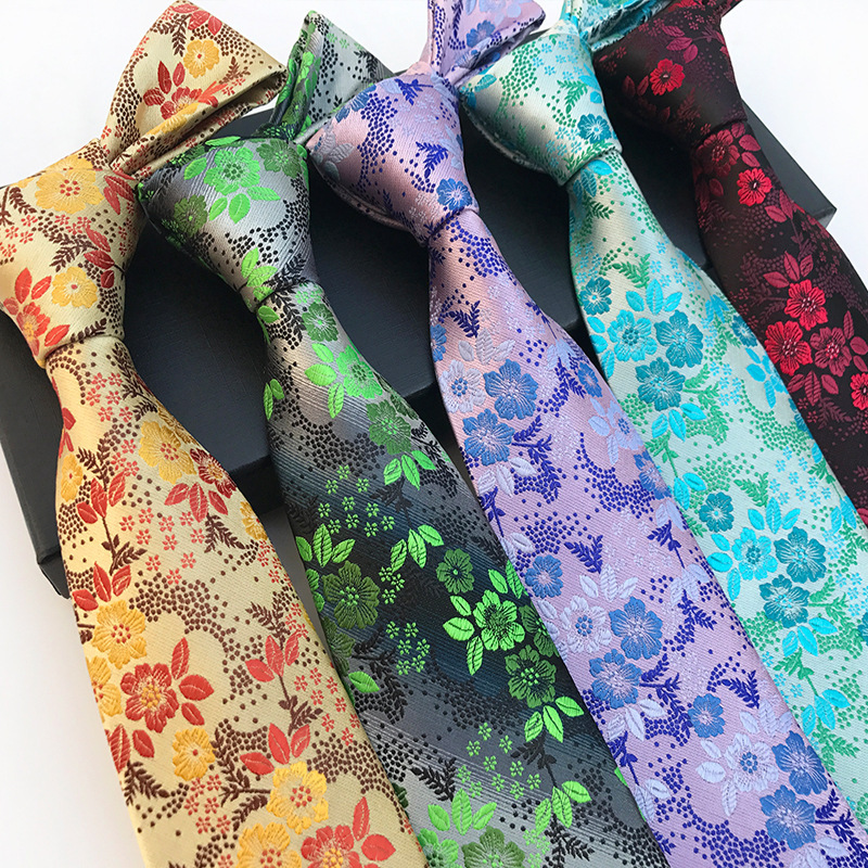 Picture of Tie men's in stock supply color polyester jacquard fabric source manufacturers wholesale