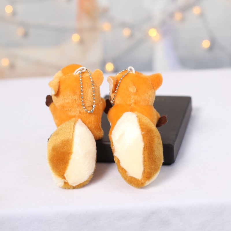 Picture of Net red new cute doll big tail squirrel small pendant doll plush toy keychain doll wholesale