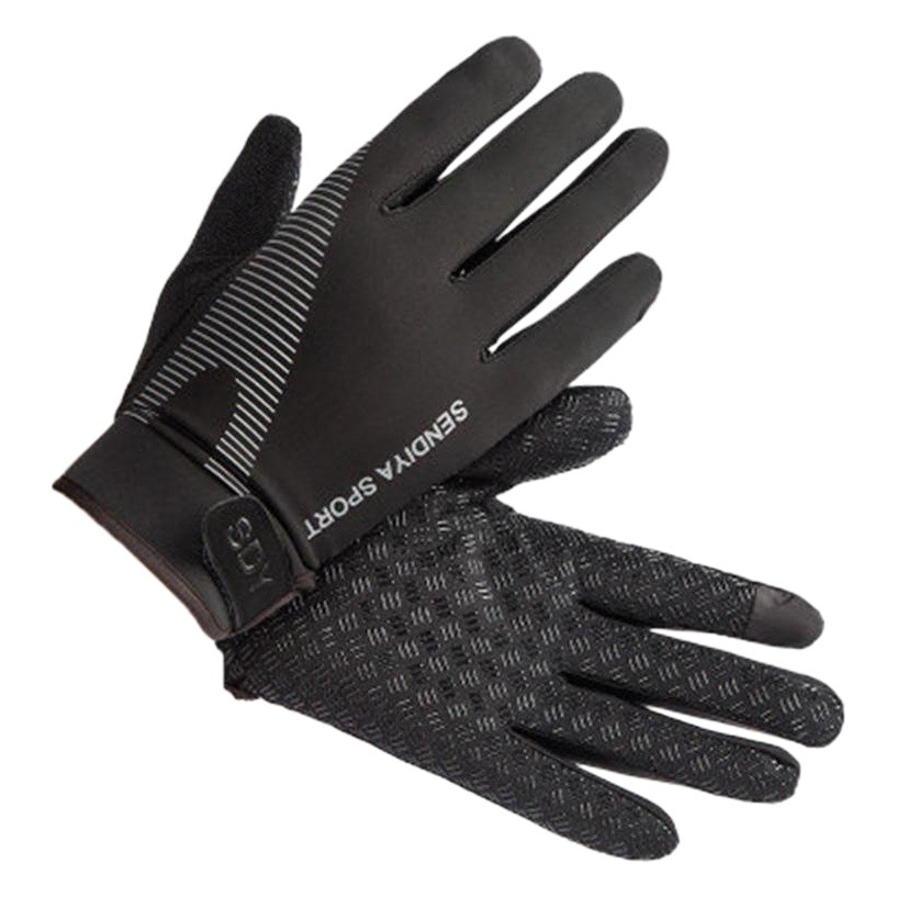 Outdoor Sports Cycling Ice Silk Gloves for Women and Men Full-Finger Spring, Autumn and Summer Thin Breathable Touch Screen Mountaineering