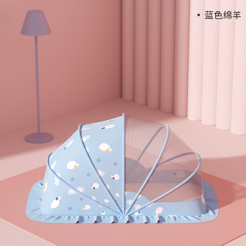 Picture of Baby Mosquito Net Baby Yurt Anti-mosquito Full Cover Foldable Baby Newborn Children's Bed Bottomless Universal