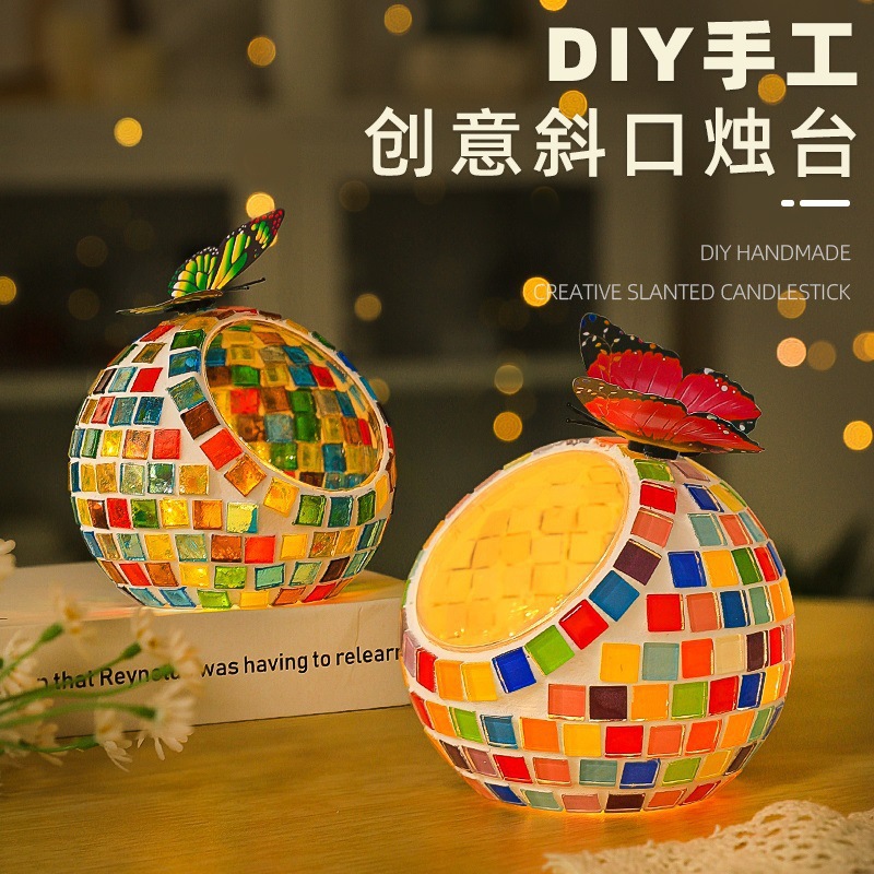 Cross-Border Colorful Crystal Mosaic Kidsren's Creative Decorations DIY Handmade Craft Materials Stickers and Ornaments