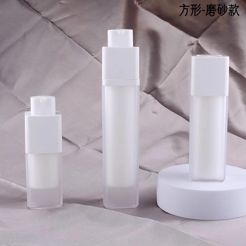 Picture of 15/30/50ML round rotary lid vacuum bottle cosmetic bottle essence lotion press makeup plastic empty bottle