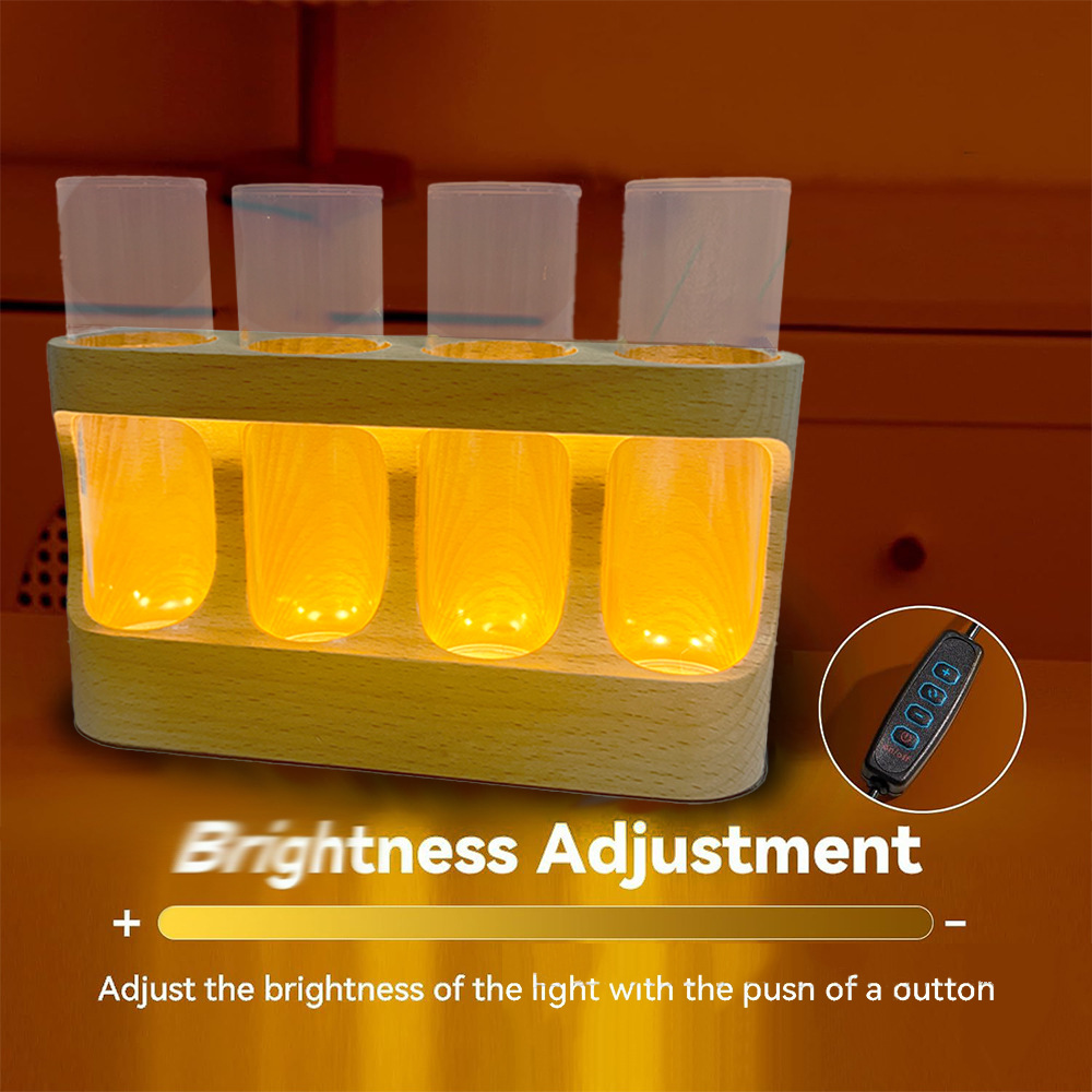 Factory direct LED tube home living room office decorative lamp test tube flower stand ornamental desktop ornaments