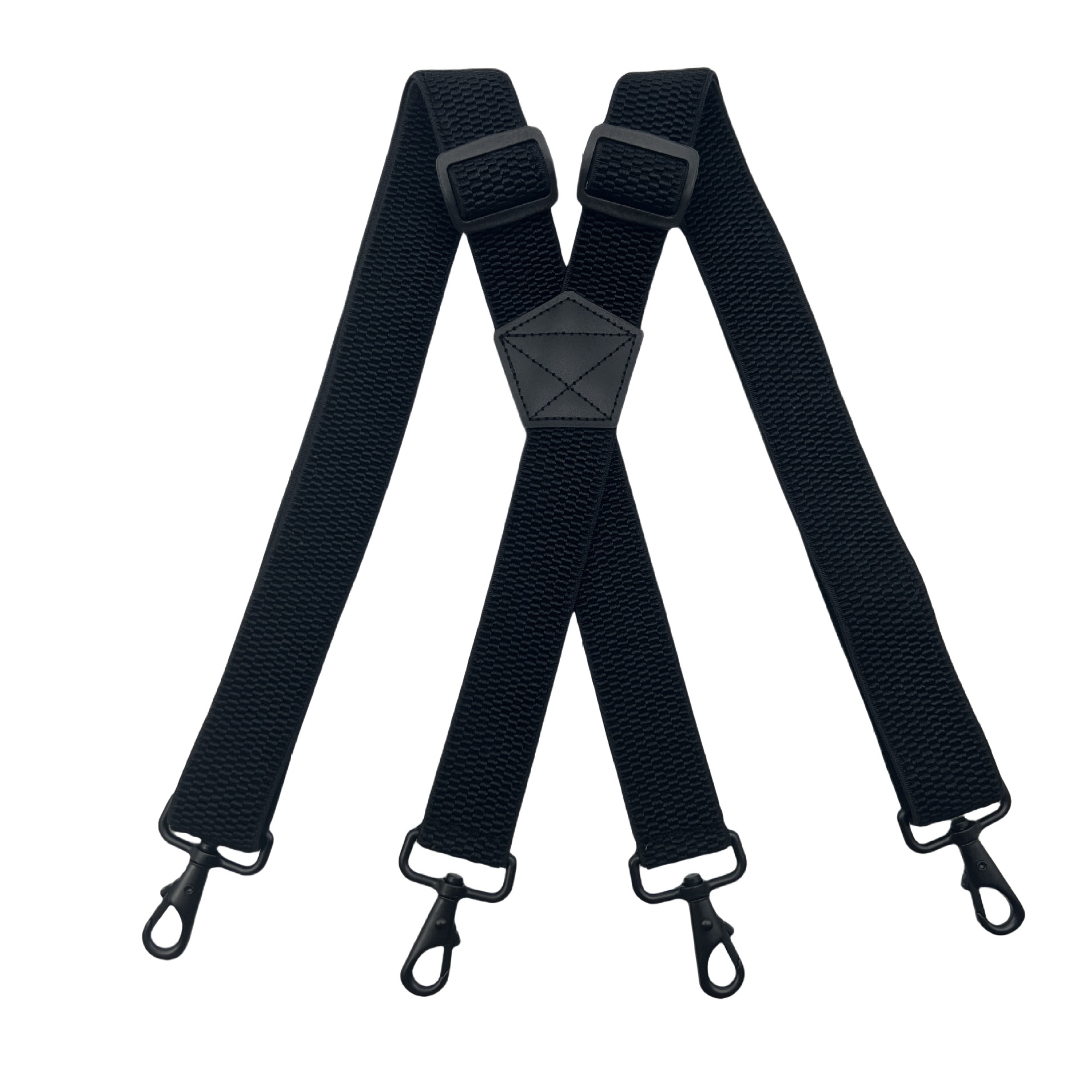 Cross-Border Supply Men's Suspenders X-Type 4-Clip Elastic Suspenders Suspenders Clip 38mm Hook Buckle Firefighter Suspenders
