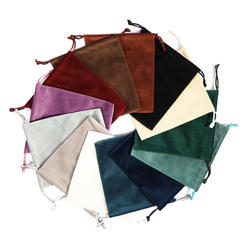 Flannel Drawstring Pocket High-end Jewelry Gift Packaging Velvet Bag Jewelry Bag Bracelet Hair Accessories Drawstring Storage Bag