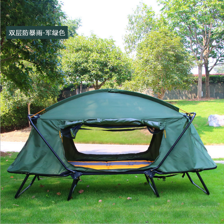 Picture of Outdoor camping tent thickened Oxford cloth warm off-ground tent single double fishing off-ground tent