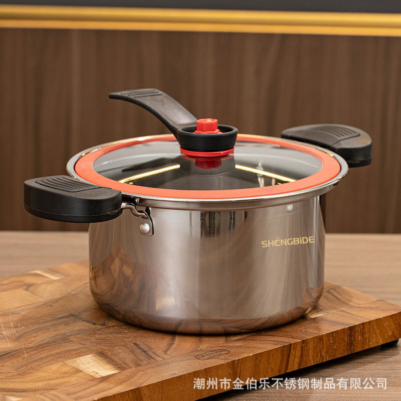 Picture of Korean-style Micro-pressure Pot Household Kitchen Multi-functional Stew Pot Stew Meat Porridge Soup Pot Binaural Cuisine Pressure Soup Pot