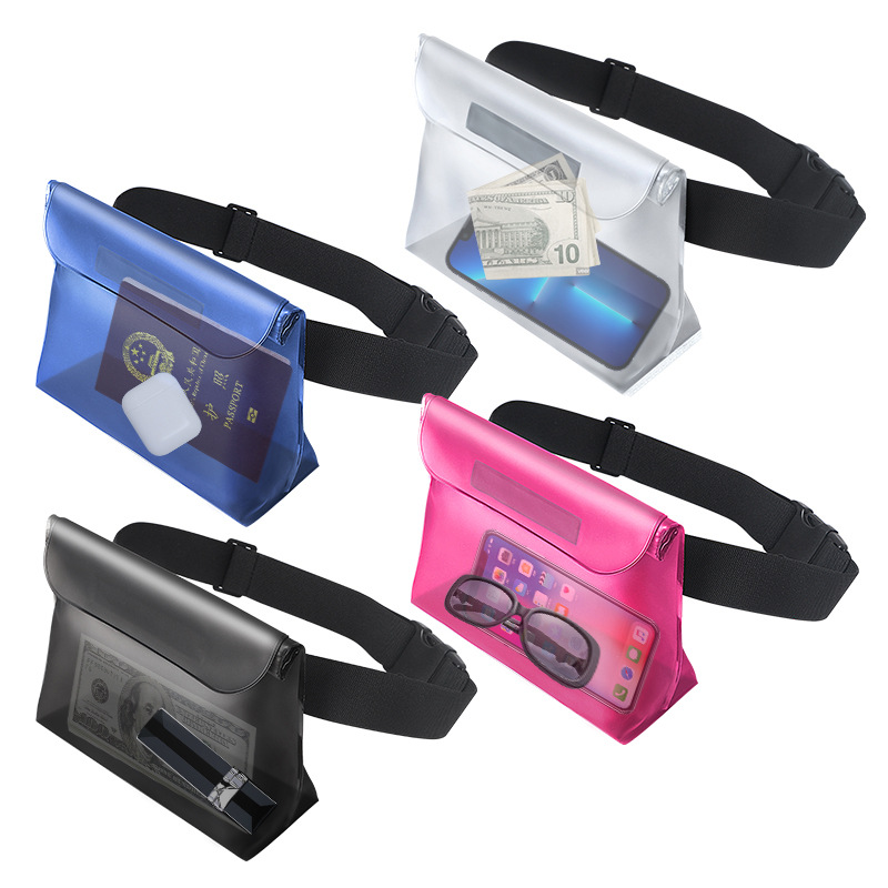 Picture of Cross-border hot selling PVC waist bag mobile phone waterproof bag outdoor swimming drifting transparent sealed cartoon waterproof waist bag