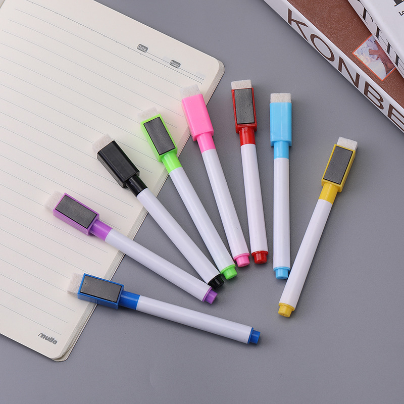 With Magnetic Brush Whiteboard Pen Environmental Protection Trumpet erasable Pen Whiteboard Pen Lamp Pen Writing Pad Marks Printable logo