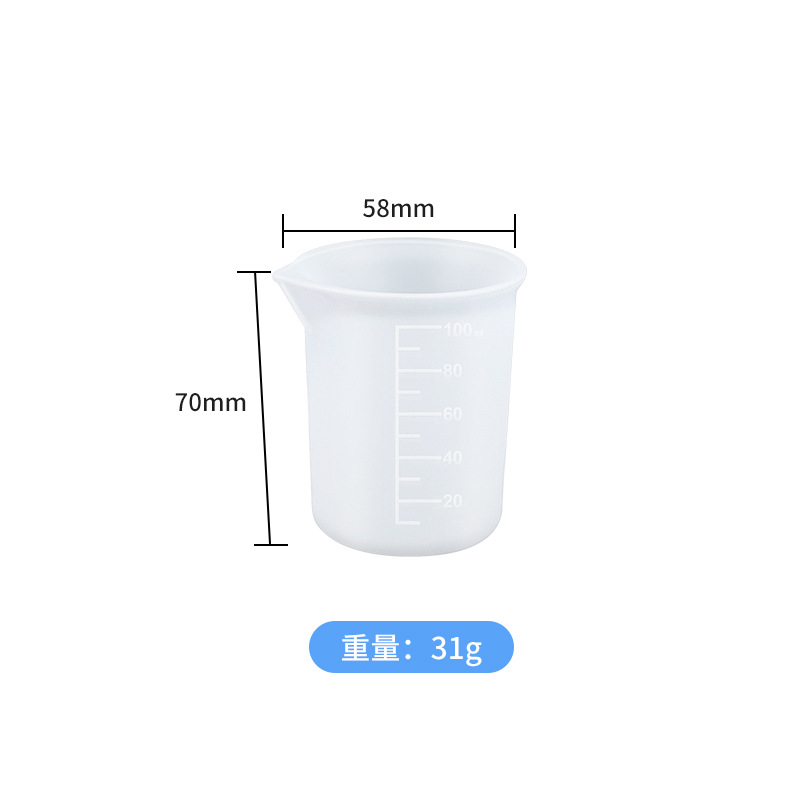 Picture of Fat Girl epoxy mold 100ml printing Silicone Measuring Cup mold 100ml disposable scale measuring cup epoxy