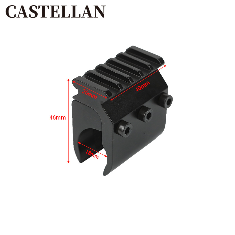 Picture of 17mm-27mm pipe clamp aluminum alloy flashlight clamp 21mm rail pipe clamp bracket