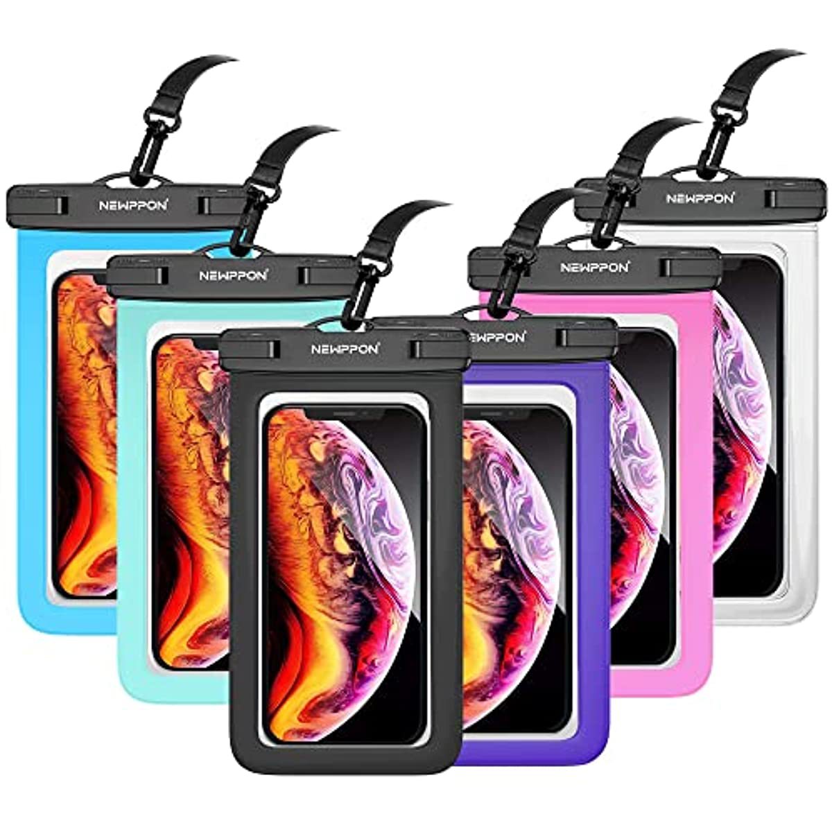 Cross-border mobile phone waterproof bag mobile phone waterproof case swimming takeaway hanging neck mobile phone bag touch screen hanging rope mobile phone bag