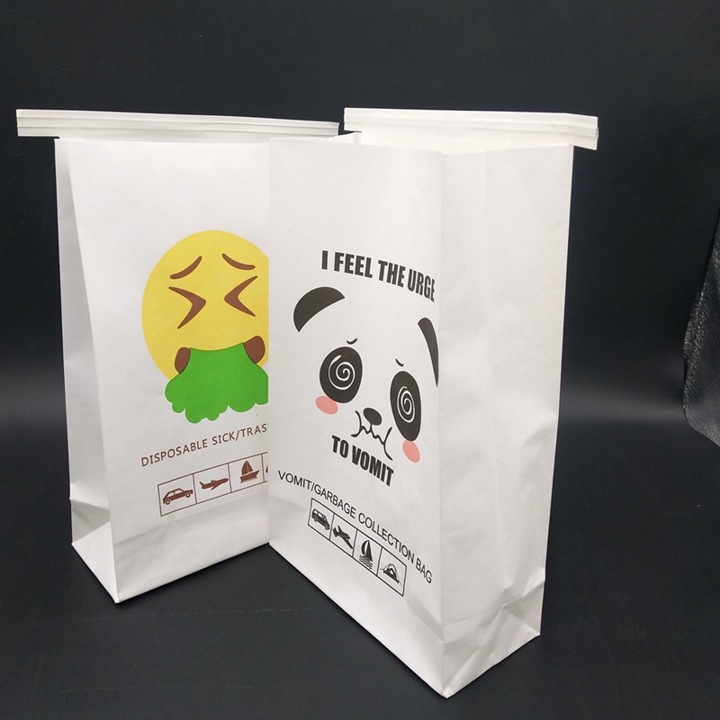 in stock 80g white paper coated paper square bottom version waterproof paper bag iron wire long sealing strip environmental protection