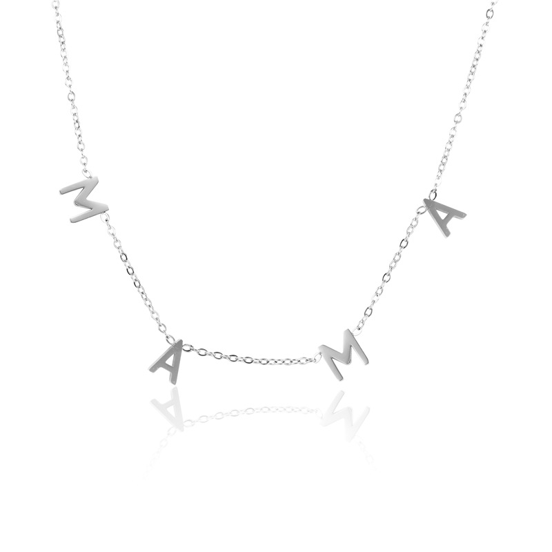Picture of Europe and the United States cross-border MAMA NANA LOVE stainless steel titanium steel necklace Mother's Day ladies manufacturers jewelry wholesale