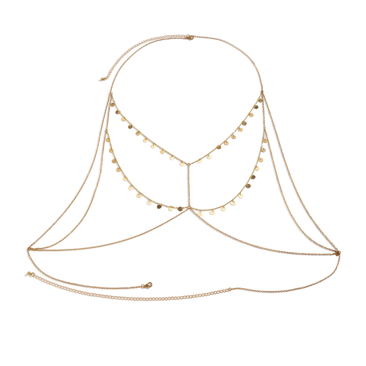 Picture of European and American Cross-border Jewelry Simple Street Sequins Tassel Bikini Chest Chain Nightclub Hanging Neck Sexy Body Chain for Women