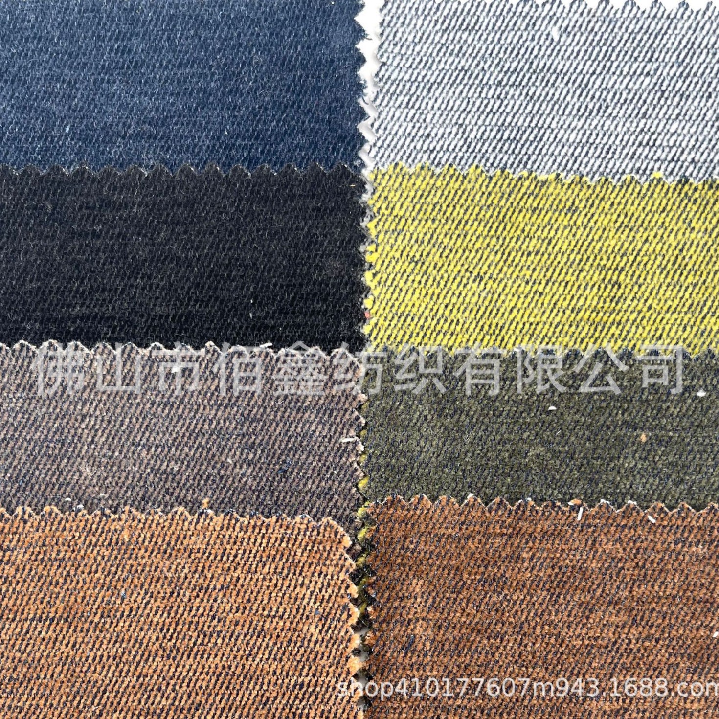 Two-tone denim fabric yarn-dyed jacquard luggage shoe material Vintage travel bag outdoor clothing tablecloth home decoration