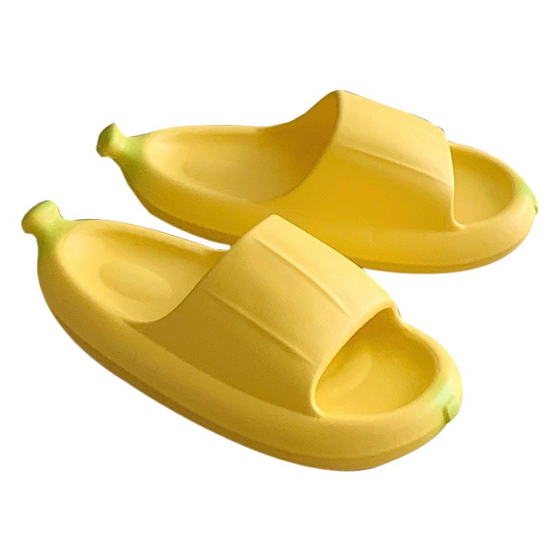 Home indoor EVA thick-soled slip-on slippers personalized creative banana summer casual women's slippers