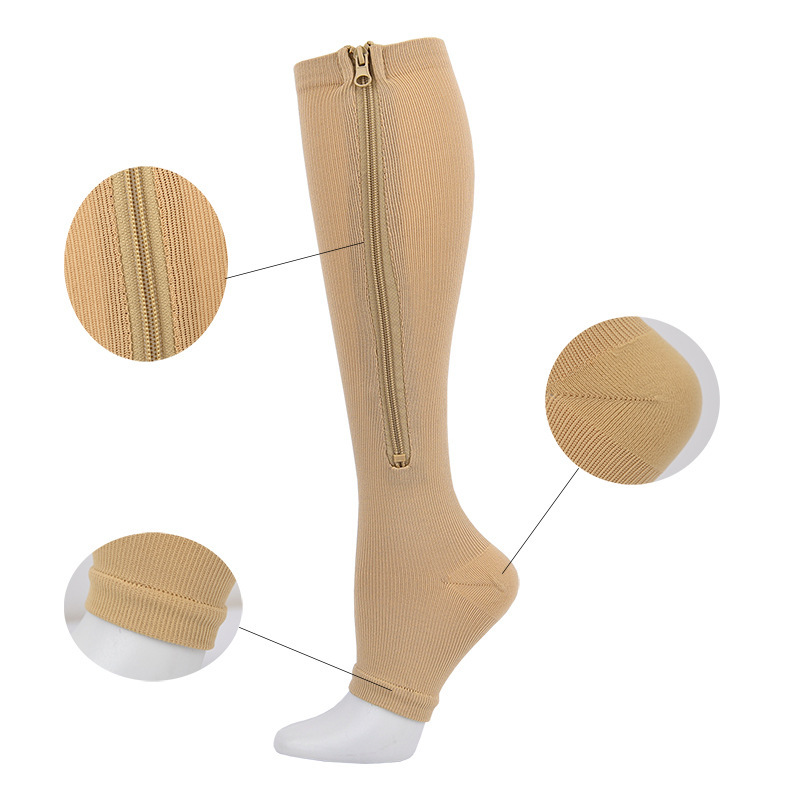 Picture of Manufacturer compression zipper socks long tube sports compression socks vein elastic socks zip sox socks