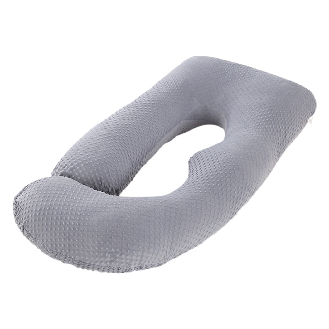Crystal Velvet J-Shaped Maternity Pillow Manufacturer Wholesale Side Sleeping Waist Support Abdominal Support Pillow Back Pillow Cross-Border Amazon Supply
