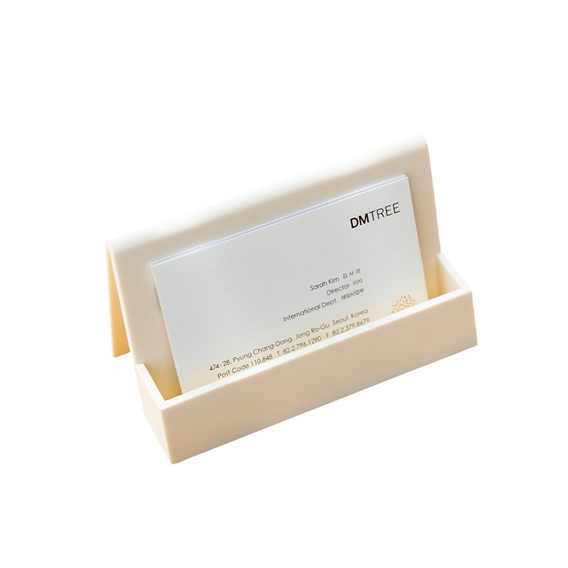 Picture of Creative card case card holder desktop business card storage box plastic wholesale business card display stand