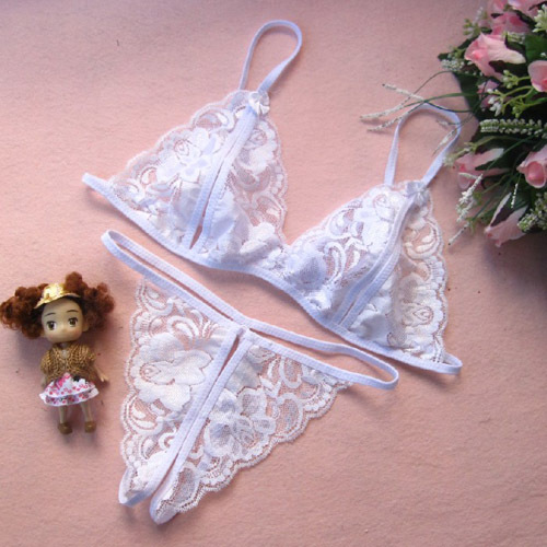 Picture of Sexy lingerie sexy lace transparent women's three-point women's dew open suit one-piece delivery