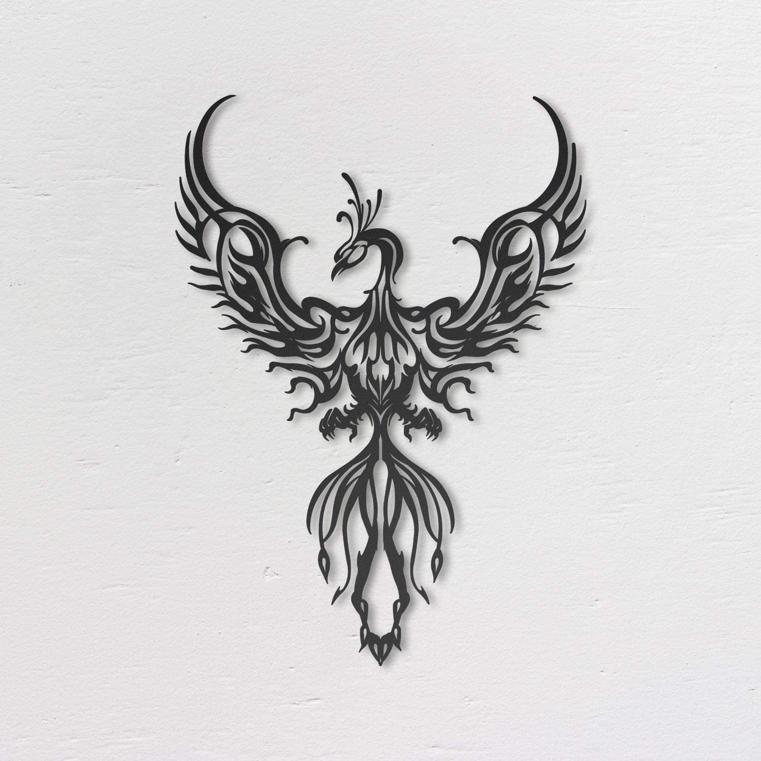 Factory Supply Cross-border Independent Station Metal Wall Art Interior Living Room Wall Phoenix Decorations Metal Crafts