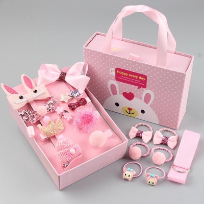 Picture of Korean Style Hair Accessories, Kidsren's Hairpins, 18-Piece Set, Girls' Hair Accessories, Baby Cute Hairbands, Girls' Hairpins, Baby Headbands