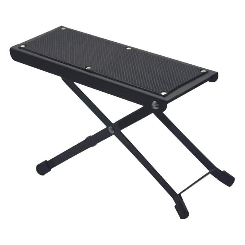 Guitar Footrest, Four-Speed Upgradable and Adjustable Guitar Footrest, Foldableable Portable Metal Guitar Anti-Slip Footrest