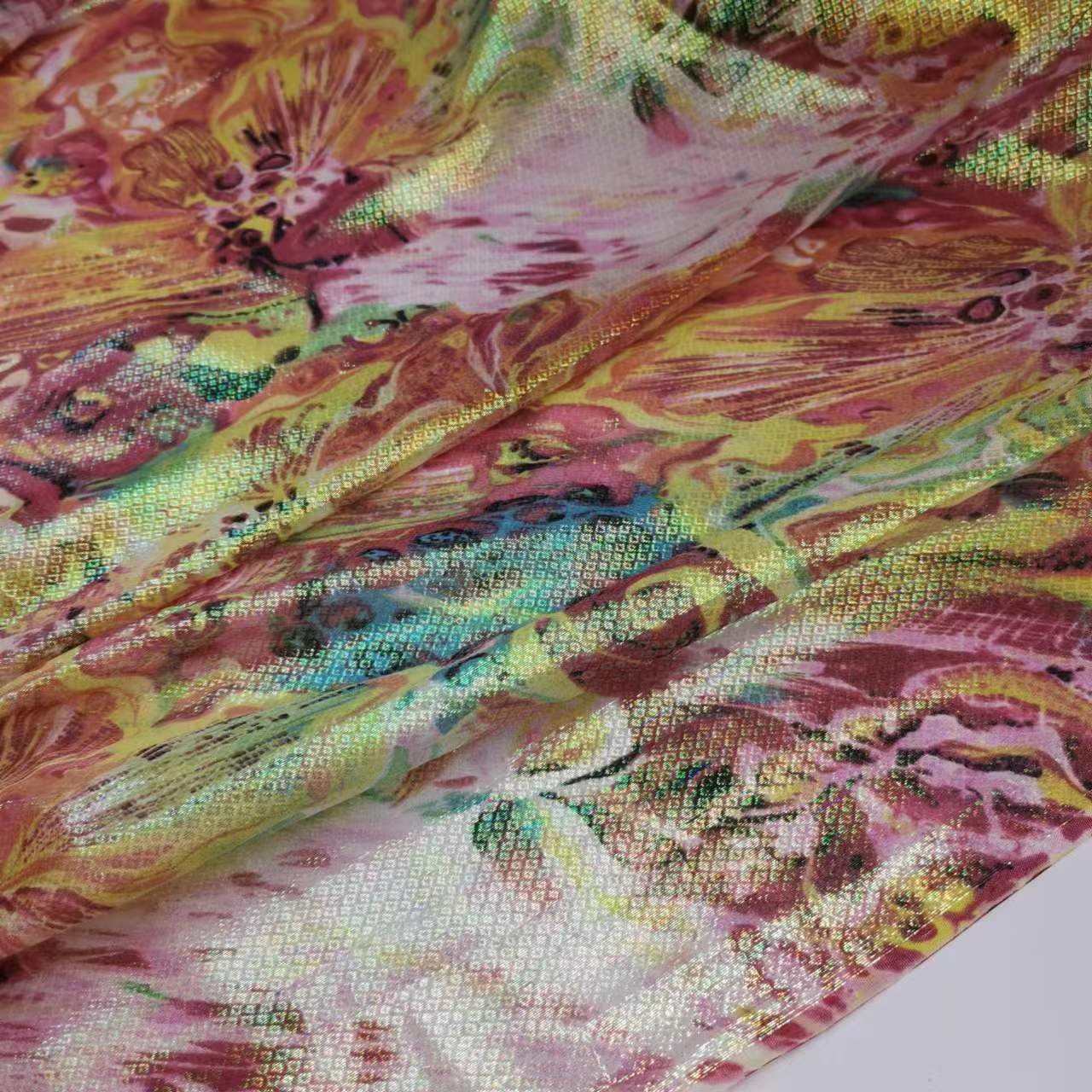 Colorful silk 15 mom silk fabric is colorful colorful silk jacquard mulberry silk georgette fabric narrow fashion silk
