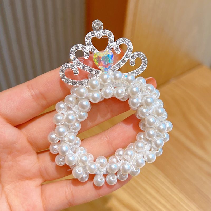 Picture of Crown headdress children's little princess headband 2023 Korean style new bead flower little girl hair tie balls