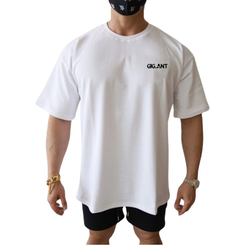 Muscle Trendy Brand Brothers Loose Cotton Wukong Printed Sports Short-sleeved T-shirt Men's Summer Iron Rolling Training Fitness Clothes