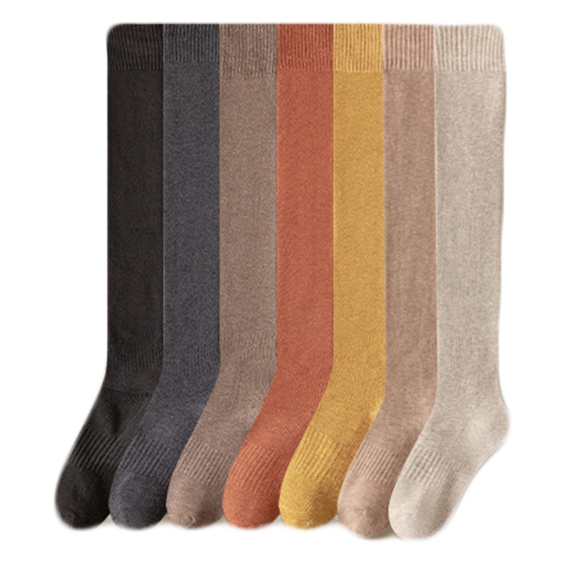 Over-the-knee socks women's winter fleece-lined thick warm Terry stockings women's Japanese towel socks JK thigh socks winter