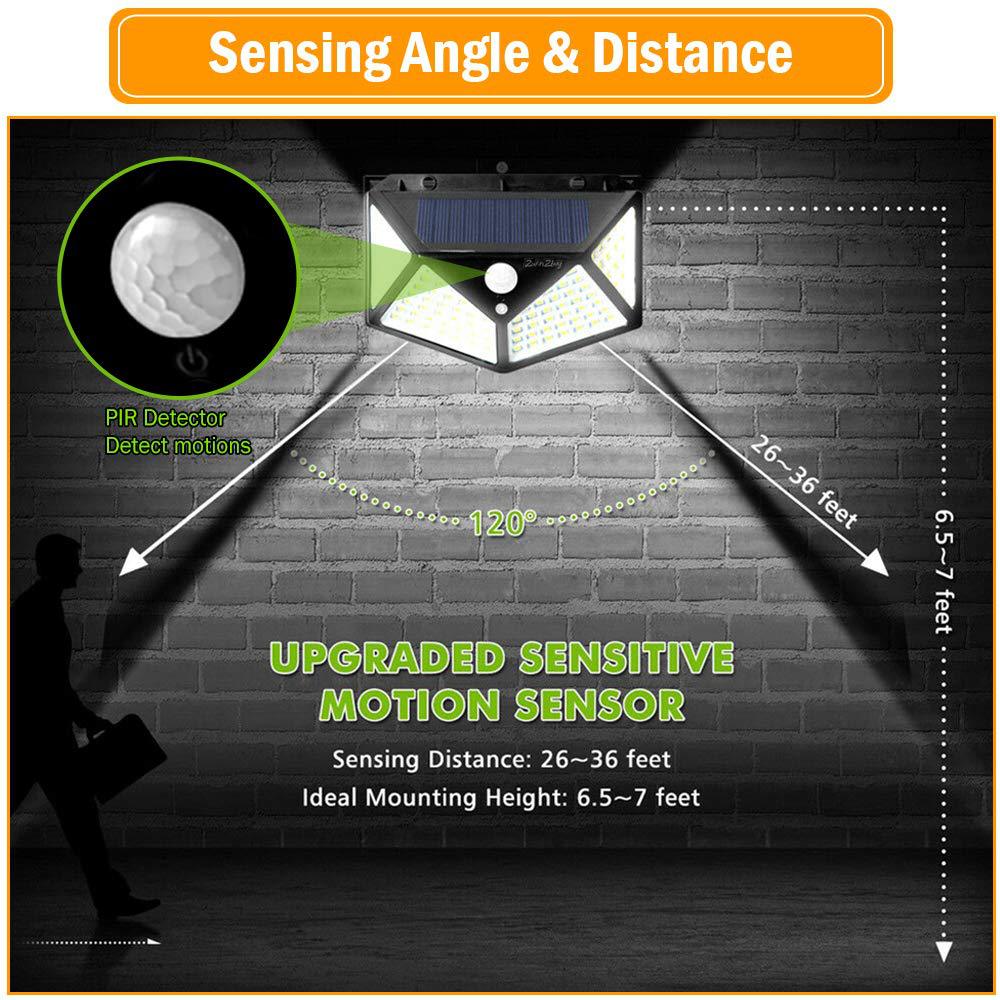 Picture of Wilder 114LED solar wall lamp courtyard four-sided luminous solar lamp human induction waterproof outdoor lamp