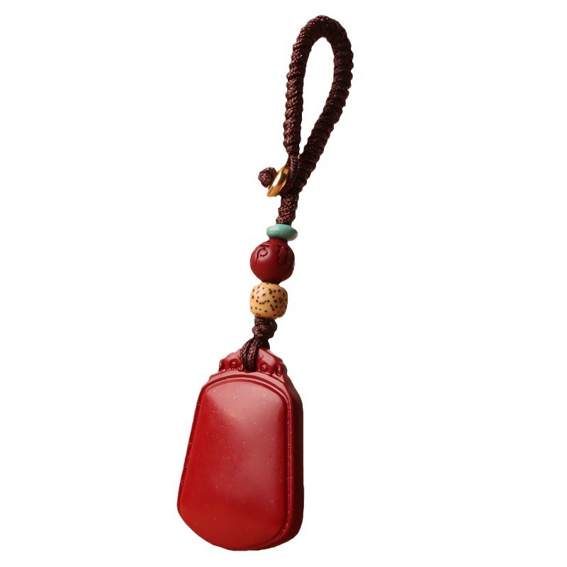Picture of Benmingnian Cinnabar Ping An No-incident Brand Key Chain Pendant for Men and Women Exquisite Key Chain High-grade Purple Gold Sand Jewelry